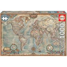 Educa 16764 Dünya Siyasi Haritası (1000 Parça Minyatür Puzzle)