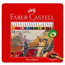 Faber Castell Metal Kutu Boya Kalemi 24 Renk