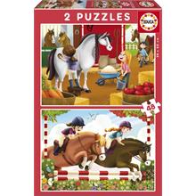 Educa 2x48 Parça Horse Grooming (At Bakımı) Çocuk Puzzle