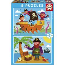 Educa 2x20 Parça Pirates (Korsanlar) Çocuk Puzzle