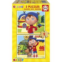 Educa 2x9 Parça Noddy Ahşap Puzzle