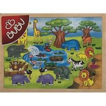 Bubu  48 Parça Ahşap Frame Puzzle (Vahşi Yaşam)