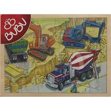 Bubu 24 Parça İnşaat Ahşap Puzzle (40x30 cm)