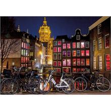 Dino Puzzle 1000 Parça Amsterdam Gecesi Puzzle