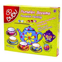 Bubu PB0006 Simli Porselen Boyama Çaydalık Seti