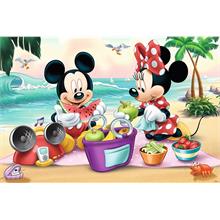 Mickey ve Minnie Sahilde Piknik - Trefl 24 Parça Maxi Puzzle