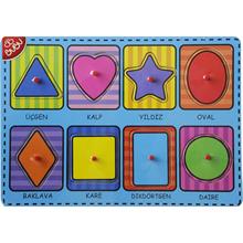 Bubu 8 Parça Ahşap Şekiller Puzzle