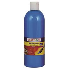 Craft and Arts 500 ml Akrilik Boya (Neon Mavi)