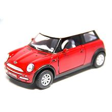 Kinsmart Kırmızı Mini Cooper 1:28 Metal Çek Bırak Oyuncak Araba