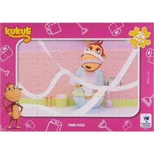 Kukuli 24 Parça Pembe Çerçeveli Frame Puzzle