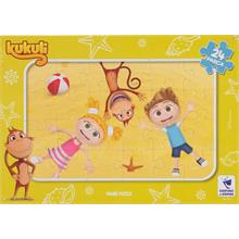 Kukuli 24 Parça Sarı Çerçeveli Frame Puzzle