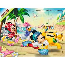 Minnie ve Mickey Mouse Paten Yarışı (12 Parça Ahşap Yapboz)
