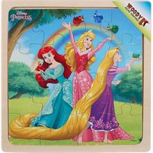 Disney Princess 16 Parça Ahşap Kare Puzzle (Gökkuşağı)