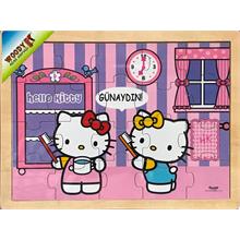 Hello Kitty Zamanlar - Günaydın - 20 Parça Ahşap Frame Puzzle