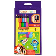 Craft and Arts 6 Renk Jumbo Neon Kuru Boya - CAKB-6N