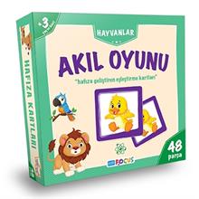 Blue Focus Hayvanlar Akıl Oyunu - Eşleştirme Kartları