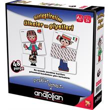 Anatolian 7410 Birleştirelim Ülkeler ve Giysileri Eğitici Çocuk Puzzle