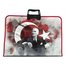 Atatürk ve Bayrak Büyük Proje Çantası 37x54 cm