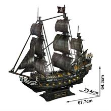 CubicFun 3D Puzzle Queen Annes Revenge Gemisi (Led Işıklı) L520H