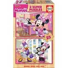 Educa 17625 Minnie Happy Helpers 2x25 Parça Ahşap Puzzle