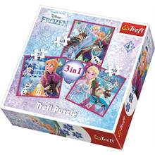 Trefl 34832 Frozen 20+36+50 Parça 3 lü Çocuk Puzzle