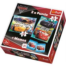 Trefl 90706 Cars 2 Puzzle ve Memo Hafıza Oyunu Set