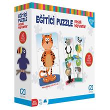 CA Games 36 Parça Neşeli Hayvanlar Eğitici Puzzle - 5028