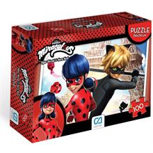 CA Games 100 Parça Miraculous Uğur Böceği ve Kara Kedi Puzzle 100 - 5002