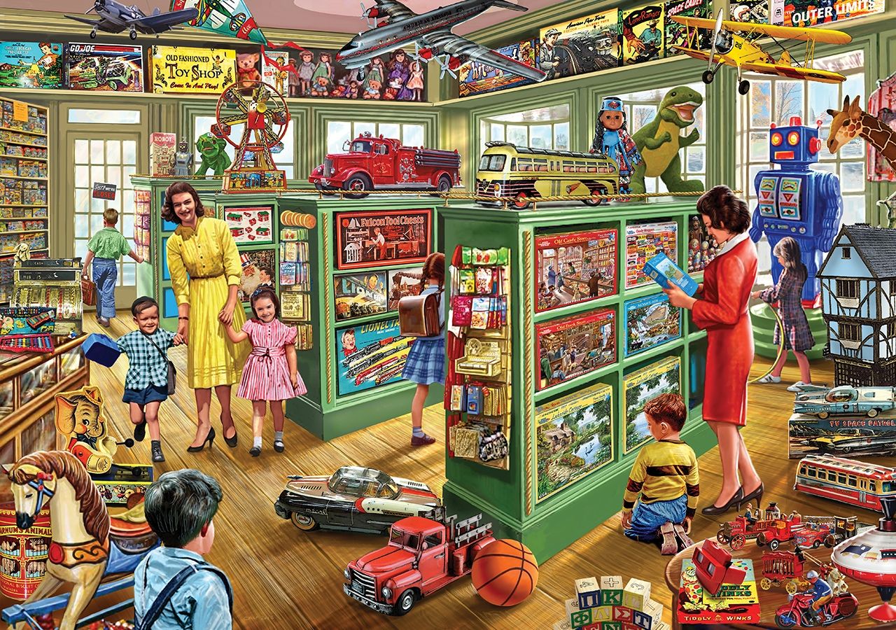 KS Games 200 Parça Oyuncak Dükkanı Puzzle Steve Crips