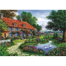Art 1500 Parça Kuğulu Bahçe Puzzle - 4551