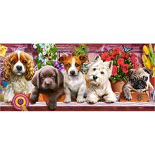 Castorland Sevimli Köpek Yavruları 600 Parça Panoramik Puzzle