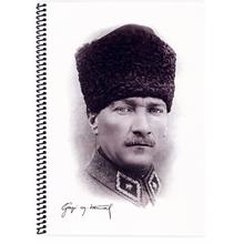 Keskin Color 80 Yaprak Spiralli Kalpaklı Atatürk Çizgili A4 Defter