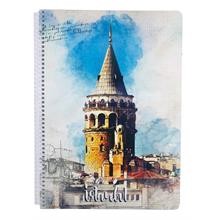 İstanbul Galata Kulesi A4 80 Yp. Kareli Defter - Spiralli PP Kapak - Keskin Color