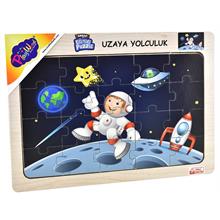 PlayWood Uzay Yürüyüşü 20 Parça Ahşap Eğitici Puzzle