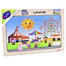 PlayWood Ahşap Eğitici Puzzle - 20 Parça Lunapark ta Eğlence