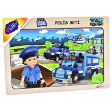 PlayWood 20 Parça Polisler Görevde Ahşap Eğitici Puzzle