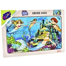 PlayWood Deniz Kızları ve Şato Ahşap Eğitici 20 Parça Puzzle