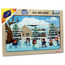 PlayWood 20 Parça Kardan Adam Yapan Çocuklar Ahşap Eğitici Puzzle