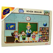 PlayWood Öğretmen ve Öğrenciler 20 Parça Ahşap Eğitici Puzzle