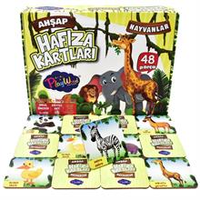 PlayWood Hayvanlar Ahşap Hafıza Kartları - 48 Parça