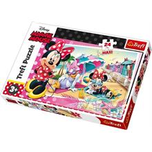 Trefl 24 Parça Maxi Çocuk Puzzle - Minnie Mouse Tatilde