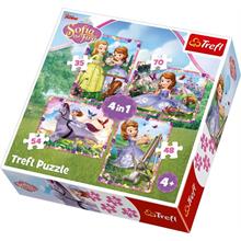Trefl Sofia nın Dünyası 4 lü Çocuk Puzzle Seti - 35+48+54+70 Parça