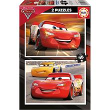 Cars 3 2x48 Parça Çocuk Puzzle (Educa 17177)