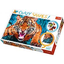 Trefl 600 Parça Crazy Chapes Puzzle - Kaplanla Karşı Karşıya