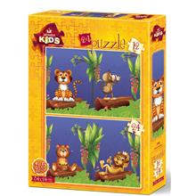 Art Kids Orman Dostları 2 li Çocuk Puzzle - 12+24 Parça