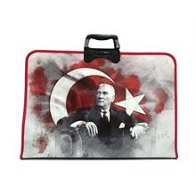 Atatürk ve Bayrak Büyük Proje Çantası 37x54 cm