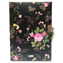 Keskin Black 14x20 cm Kilitli 120 Yaprak Günlük - Hatıra Defteri - Gül