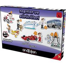 Anatolian 87 Parça Taşıtlar ve Sürücüleri Çocuk Puzzle