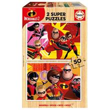 Educa 2x50 Parça The Incredibles 2 (İnanılmaz Aile) Ahşap Puzzle