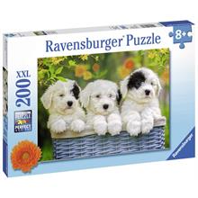 Sevimli Köpek Yavruları Sepette - Ravensburger 200 Parça XXL Puzzle